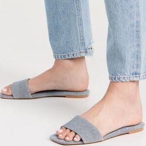 Good American Denim Flats Slippers Women's Size 8 Blue